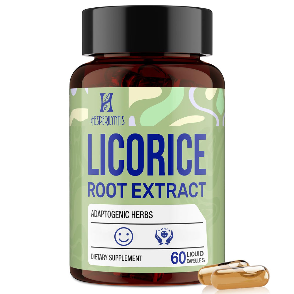 Hesperilyntis licorice root liquid capsules bottle