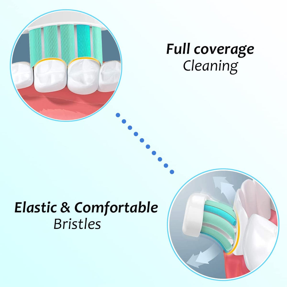 Hesubam replacement heads fit Philips Sonicare Essence/CleanCare/Advance/Elite/Xtreme 04