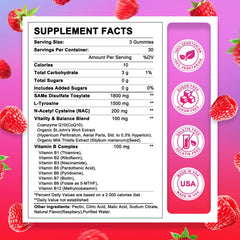 Back view with label of HevChay SAM-e gummies