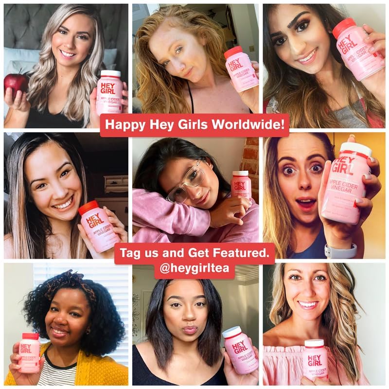 Hey Girl Nutrition energy-boosting ACV capsules closeup for steady focus