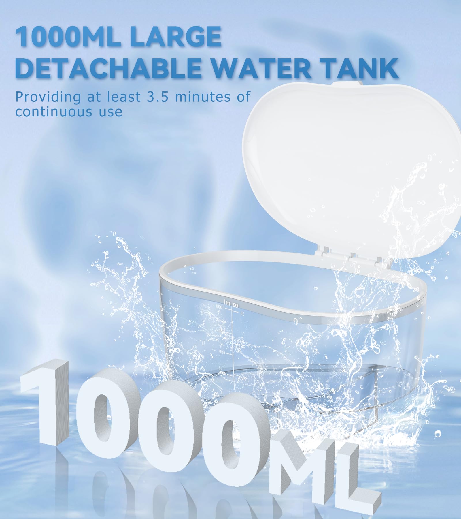 Braces-friendly dental water flosser for braces users