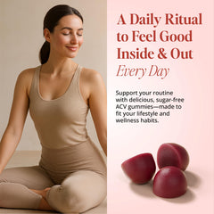 Close-up of Heyremi ACV gummies showing chewable texture