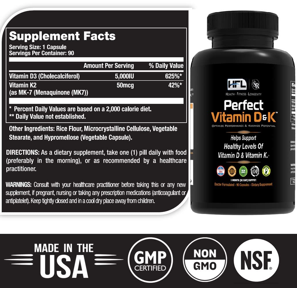 Dr. Sam Robbins HFL packaging for Vitamin D&K