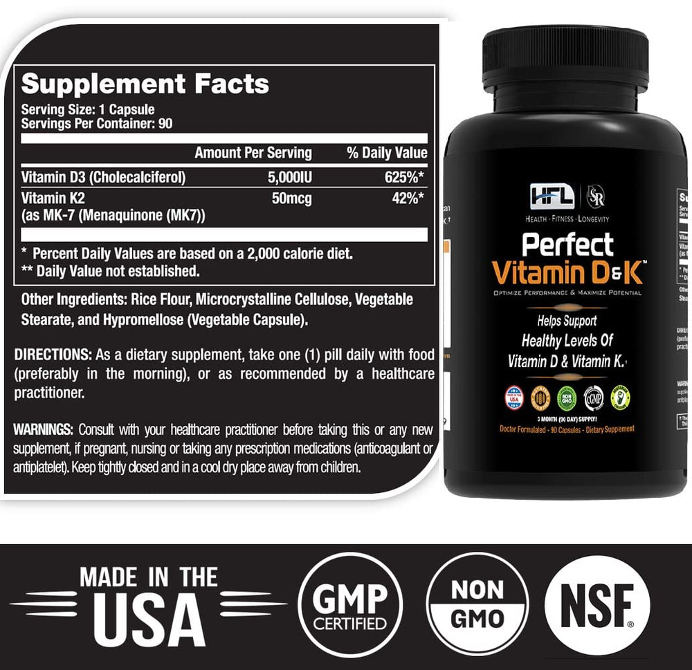 Dr. Sam Robbins HFL packaging for Vitamin D&K