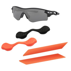HiCycle2 replacement earsock and nosepiece kit for Oakley Radarlock Path with orange temple tips