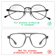 5 pairs of screw-in U-shaped nose pads with screws and screwdriver
