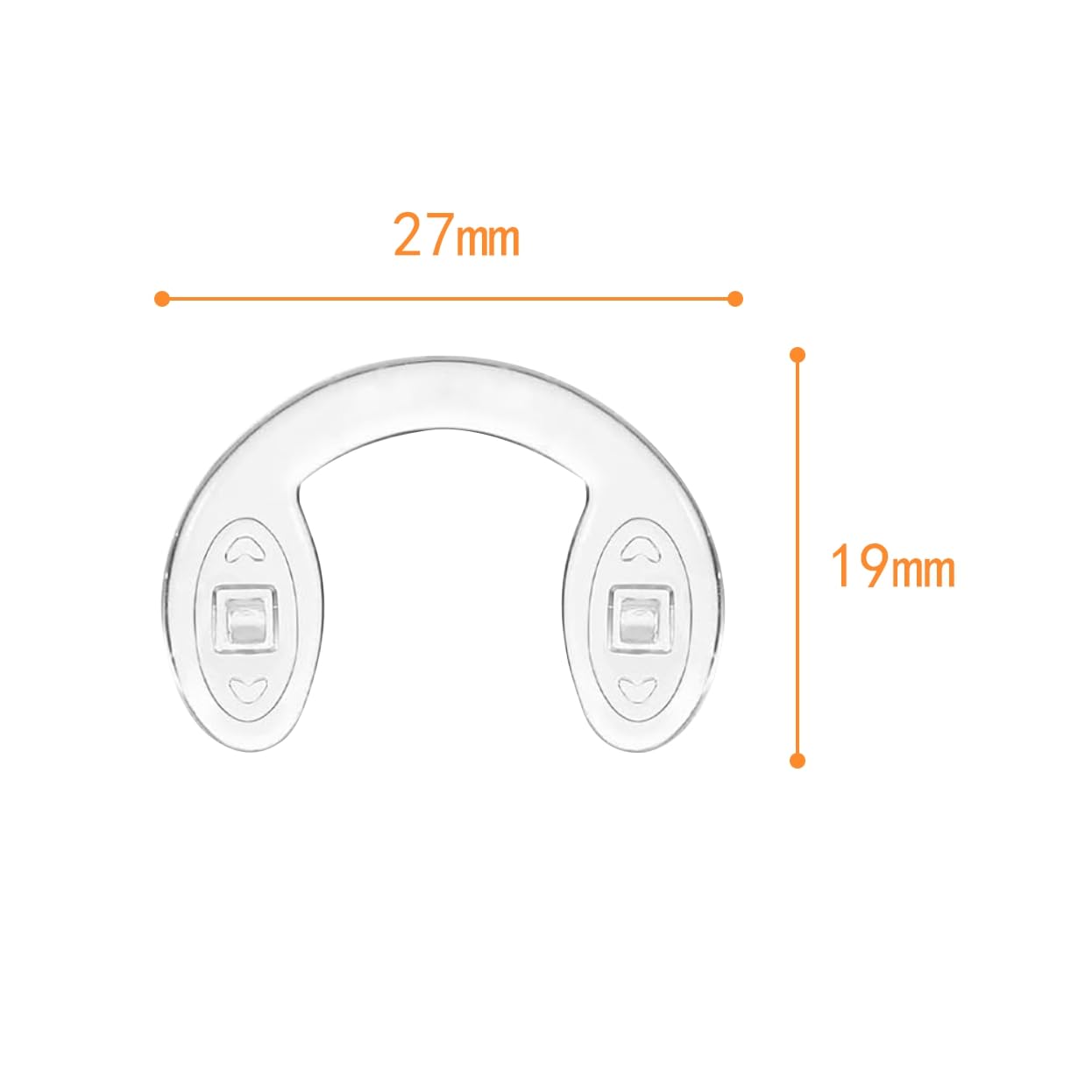 Push-in air chamber nose pads on eyewear
