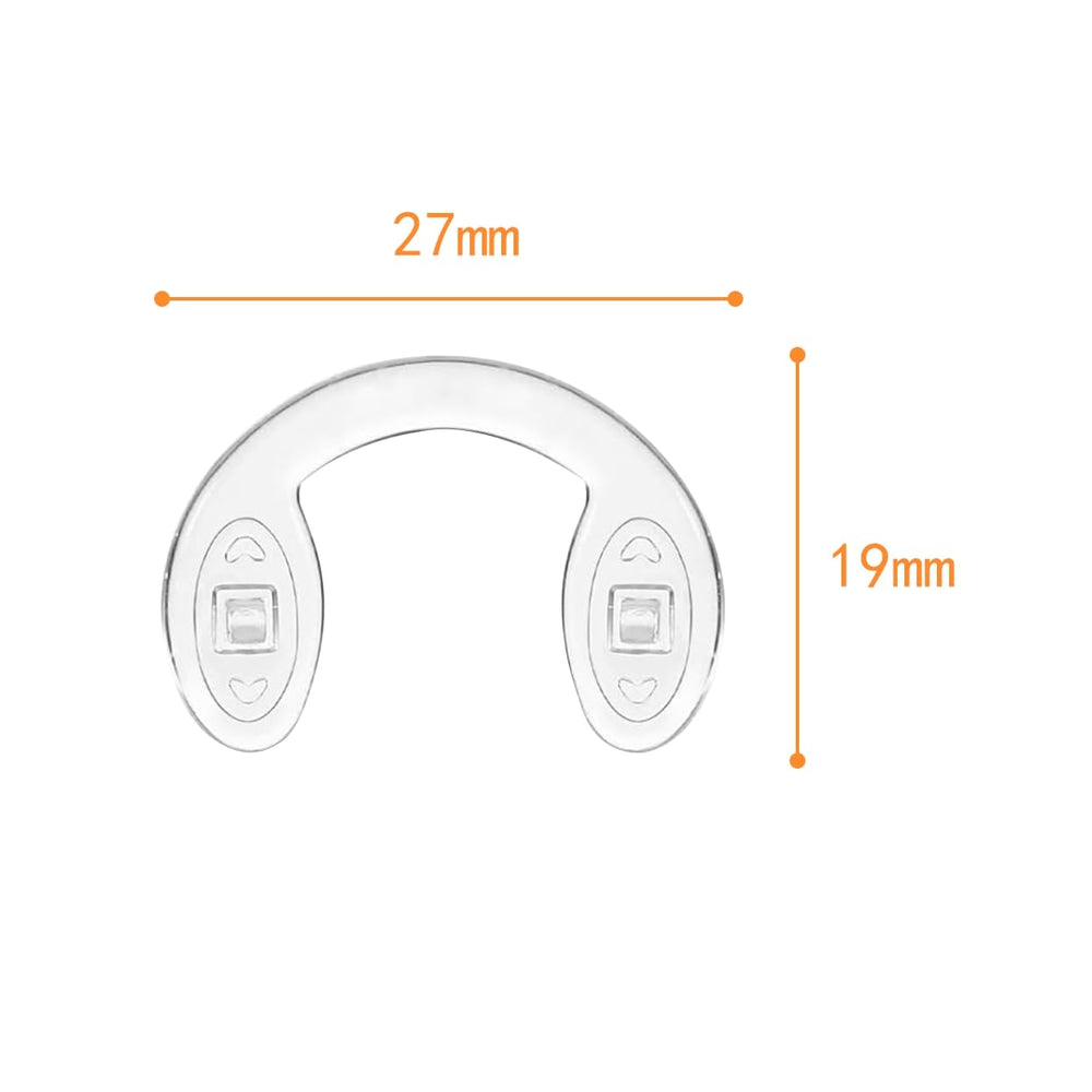 Push-in air chamber nose pads on eyewear