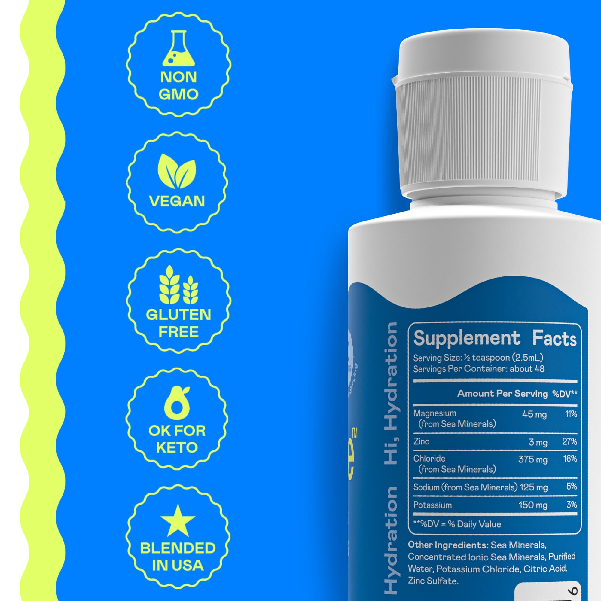 Measuring dropper showing 1/4 teaspoon serving for mixing