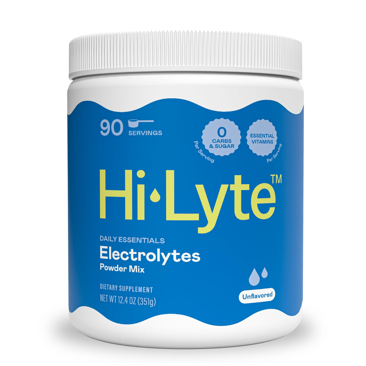 Hi-Lyte Electrolytes Powder packaging signals clean, sugar-free hydration for daily use.