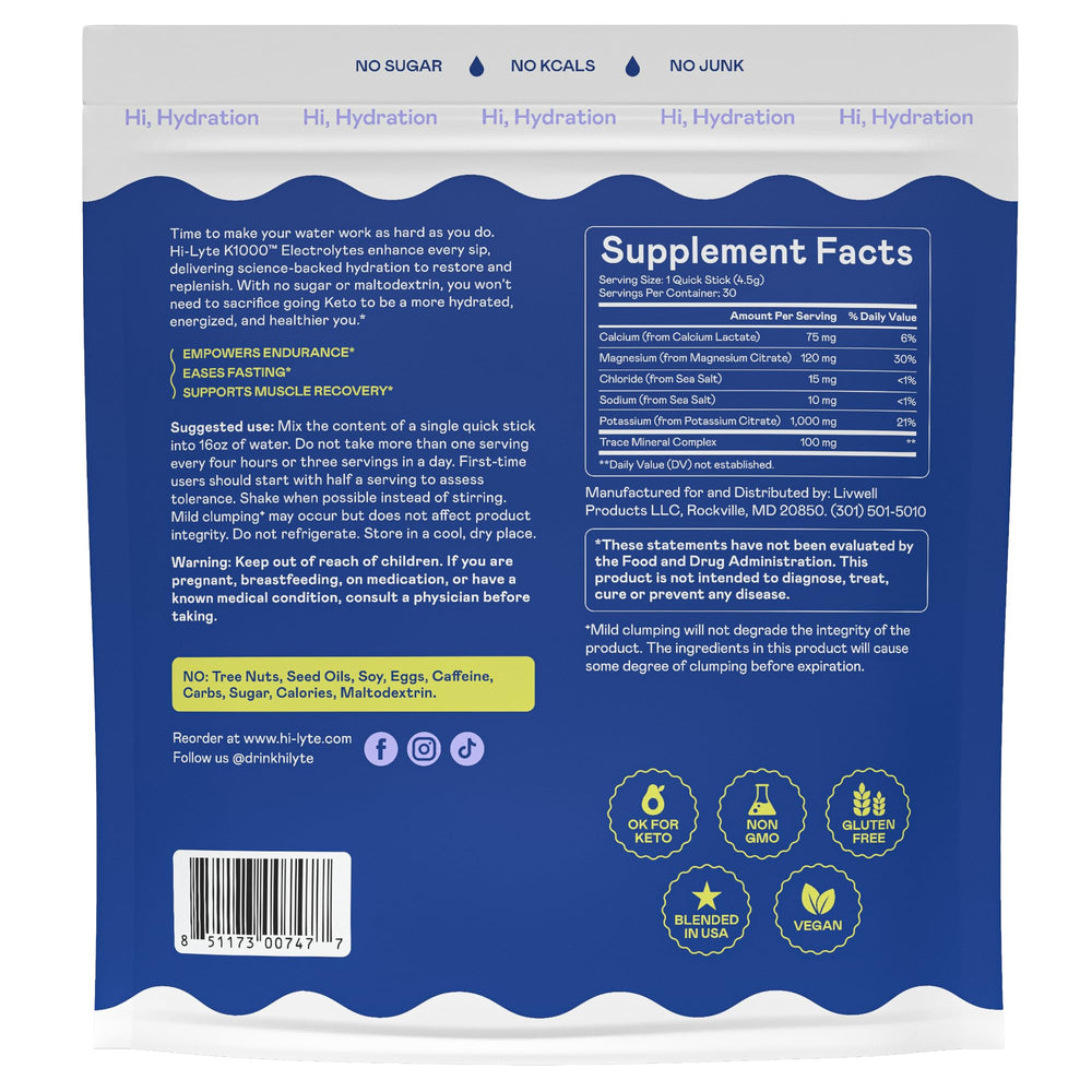 Hi-Lyte K1000 morning-use packet supports sustained energy