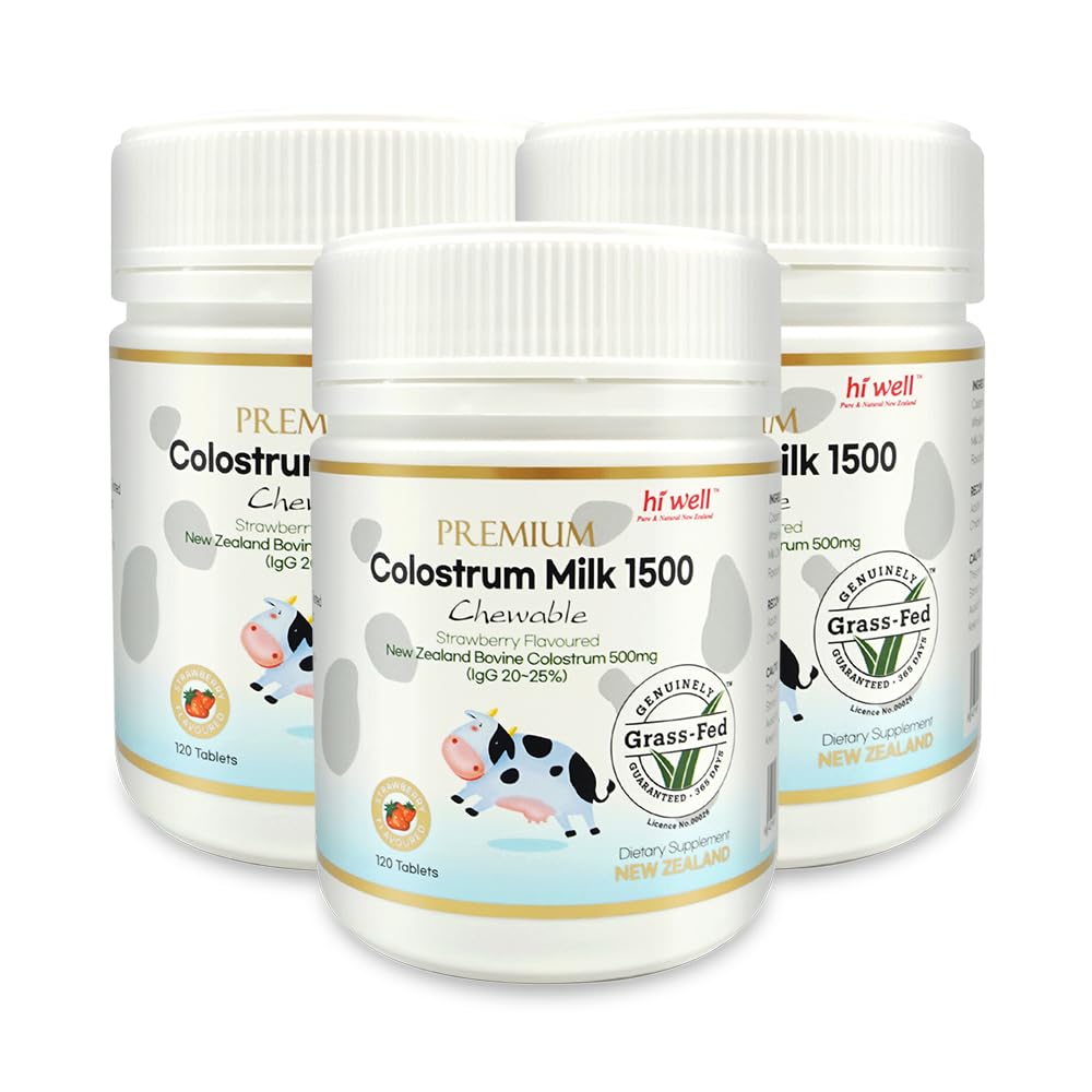 Hi Well Premium Grass-Fed Colostrum 1500 bottle front