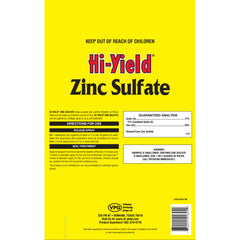 Hi-Yield Zinc Sulfate 4 lbs - product packaging and label