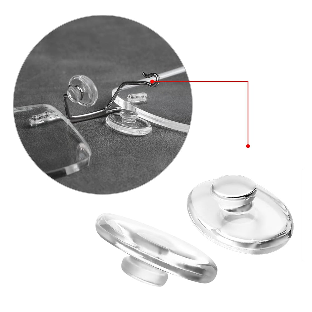 HiCycle2 13x7mm nose pads for Silhouette eyeglasses, five pairs displayed