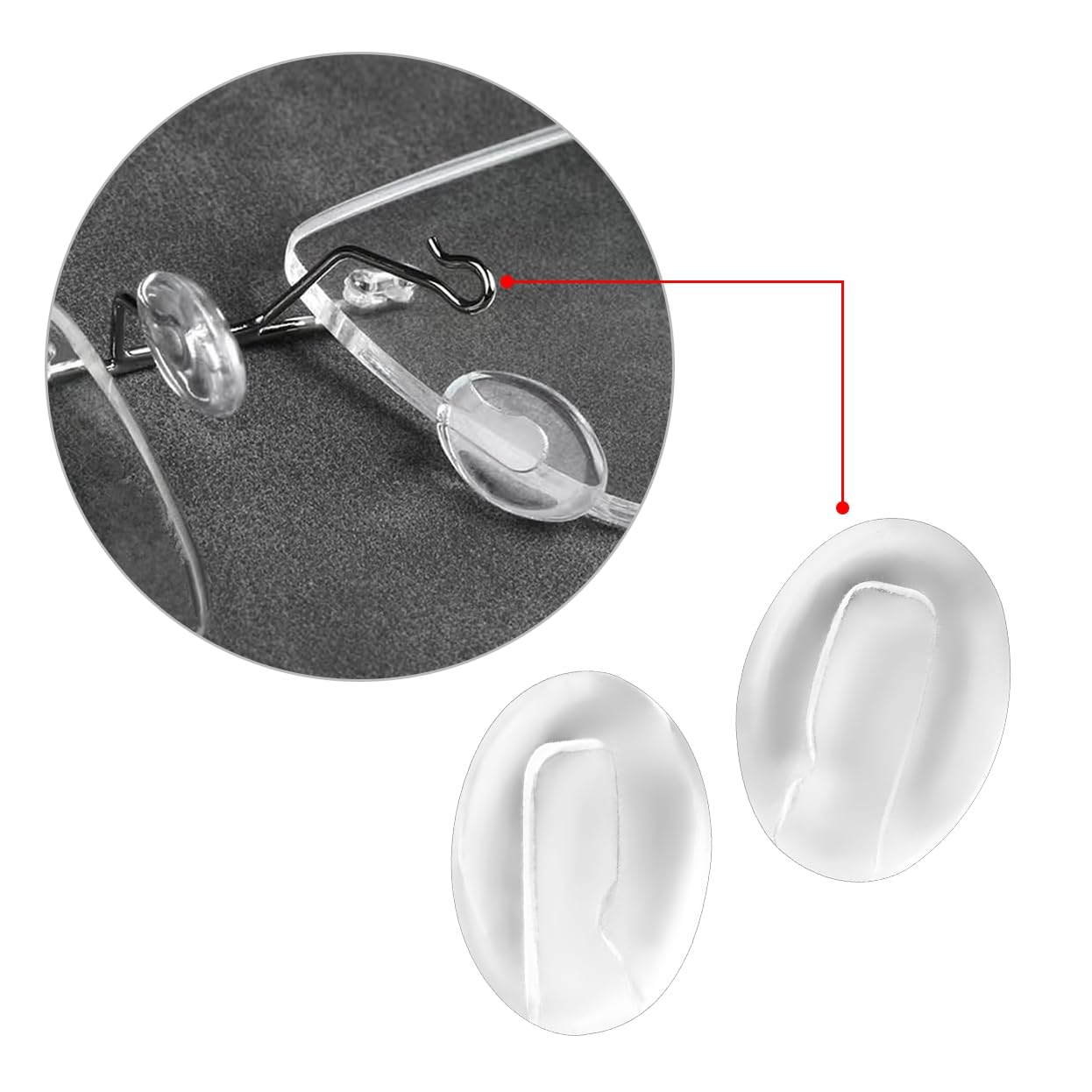 Package includes three pairs of HiCycle2 Nose Pads