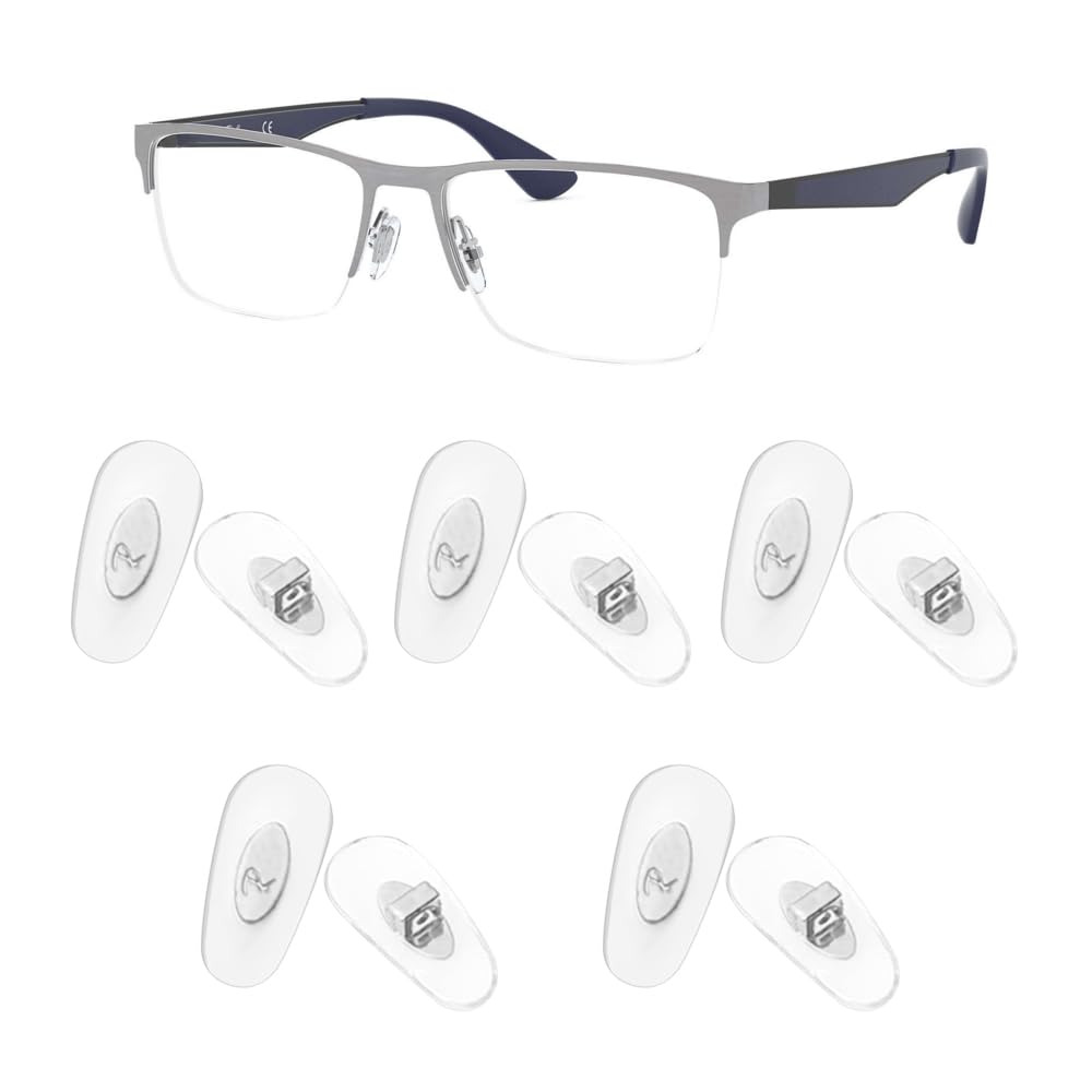 HiCycle2 Ray-Ban nose pad set – 5 silver replacement pads