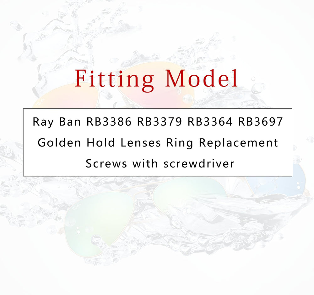 Ray Ban hold lenses ring screws with screwdriver included