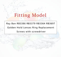 Ray Ban hold lenses ring screws with screwdriver included