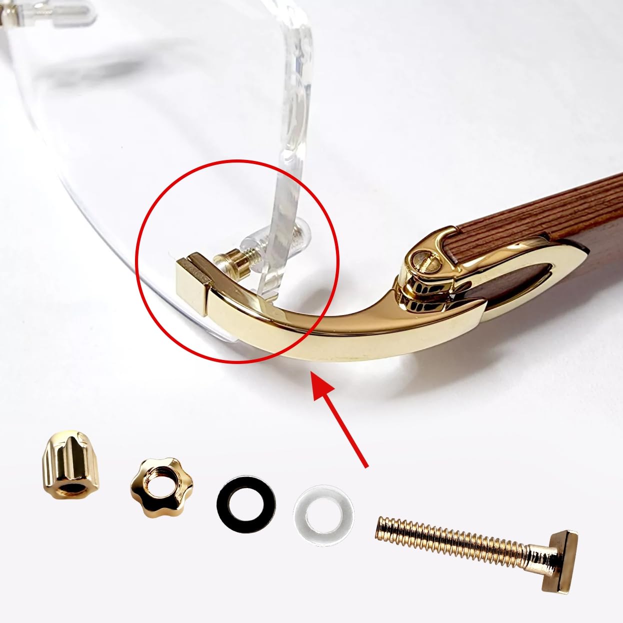 Cartier rimless square screw head 3.2mm – replacement kit