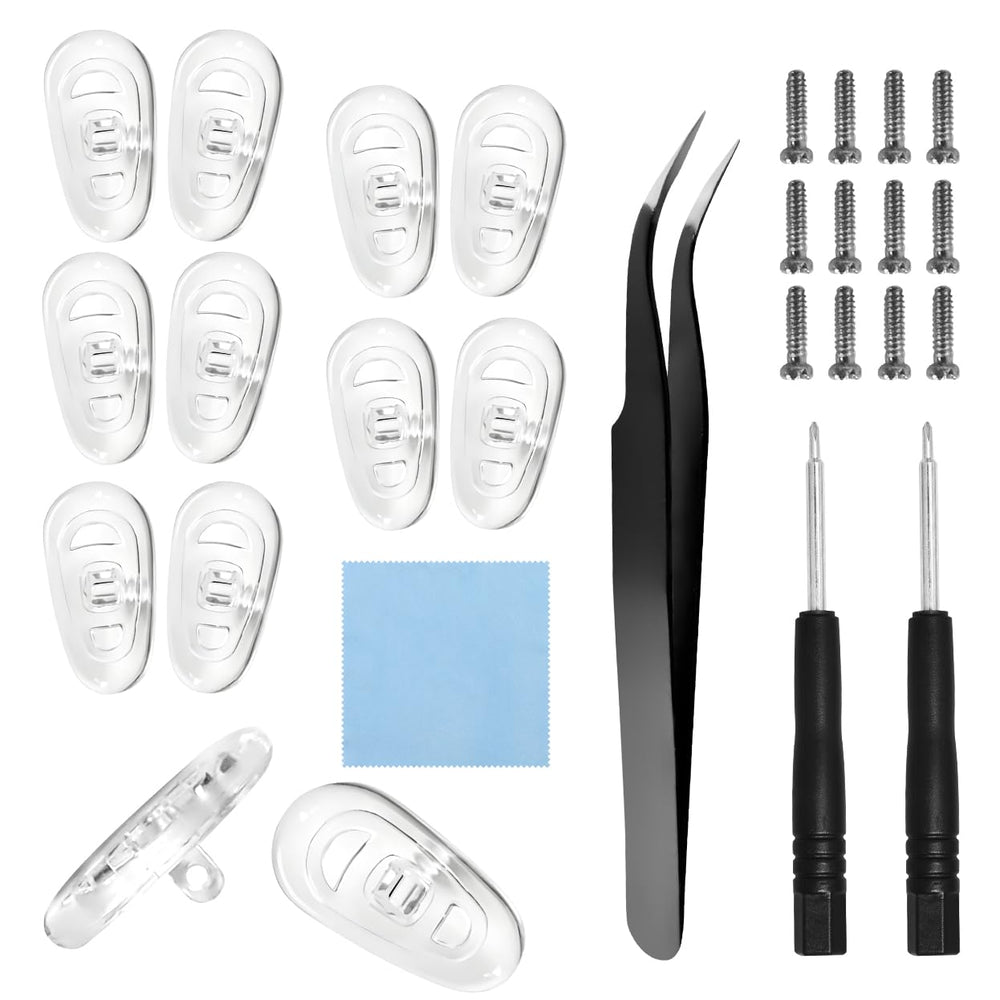 HiCycle2 screw-in silicone eyeglass nose pads kit – 6 pairs