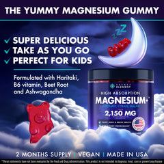 High-absorption magnesium gummies supporting muscles and bones