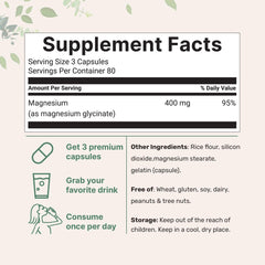 High absorption magnesium glycinate capsules