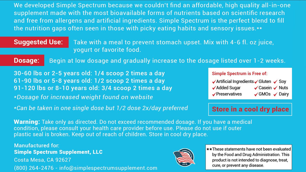 Graphic showing high bio-availability vitamins and minerals