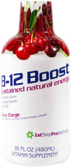 Front view of High Performance Fitness 1st Step Liquid B-12 Cherry Charge bottle (16 oz)
