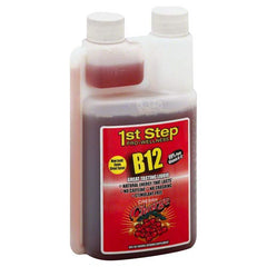 Close-up label of Cherry Charge B-12 liquid 16 oz