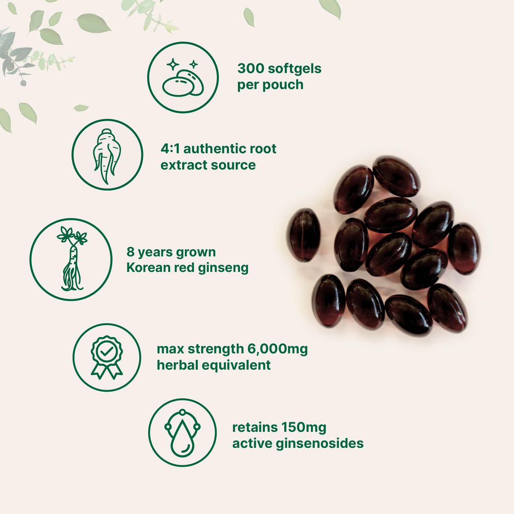 4:1 high potency Korean ginseng extract badge