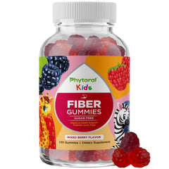 Bottle of high prebiotic fiber gummies for kids