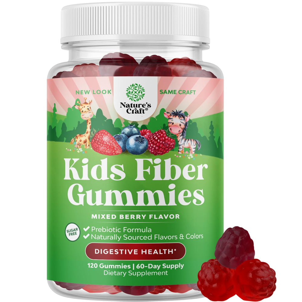 Box of High Prebiotic Fiber Gummies for Kids – 120 count