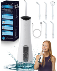 High-pressure water flosser with 120 PSI and 300ml reservoir