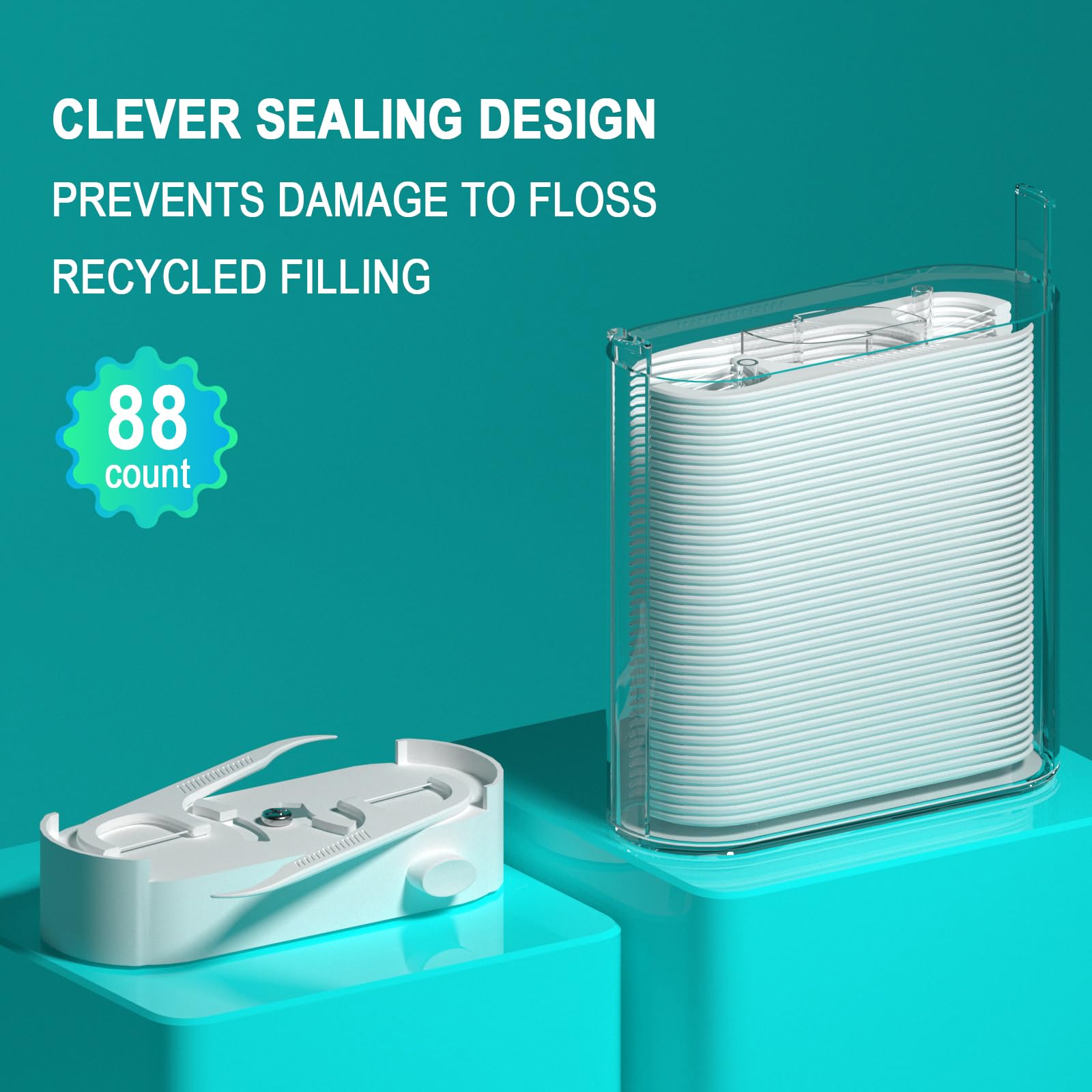 High-quality floss end with toothpick tip