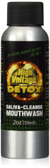 Front view of High Voltage Saliva Cleanse Detox Mouthwash bottle, 2 oz