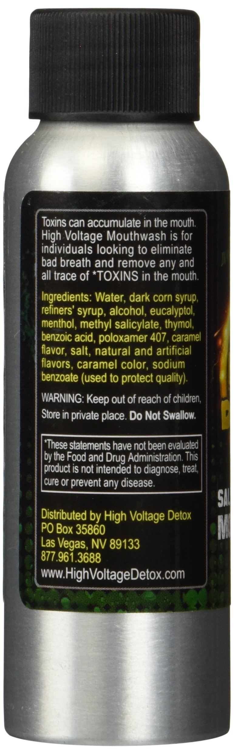 Compact 2 oz detox mouthwash bottle for on-the-go freshness