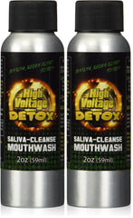 High Voltage Saliva Cleanse Detox Mouthwash bottle, 2 oz, pack of 2