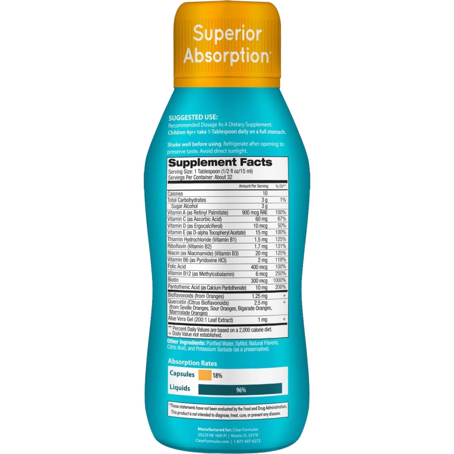 Graphic illustrating high absorption multivitamin formula