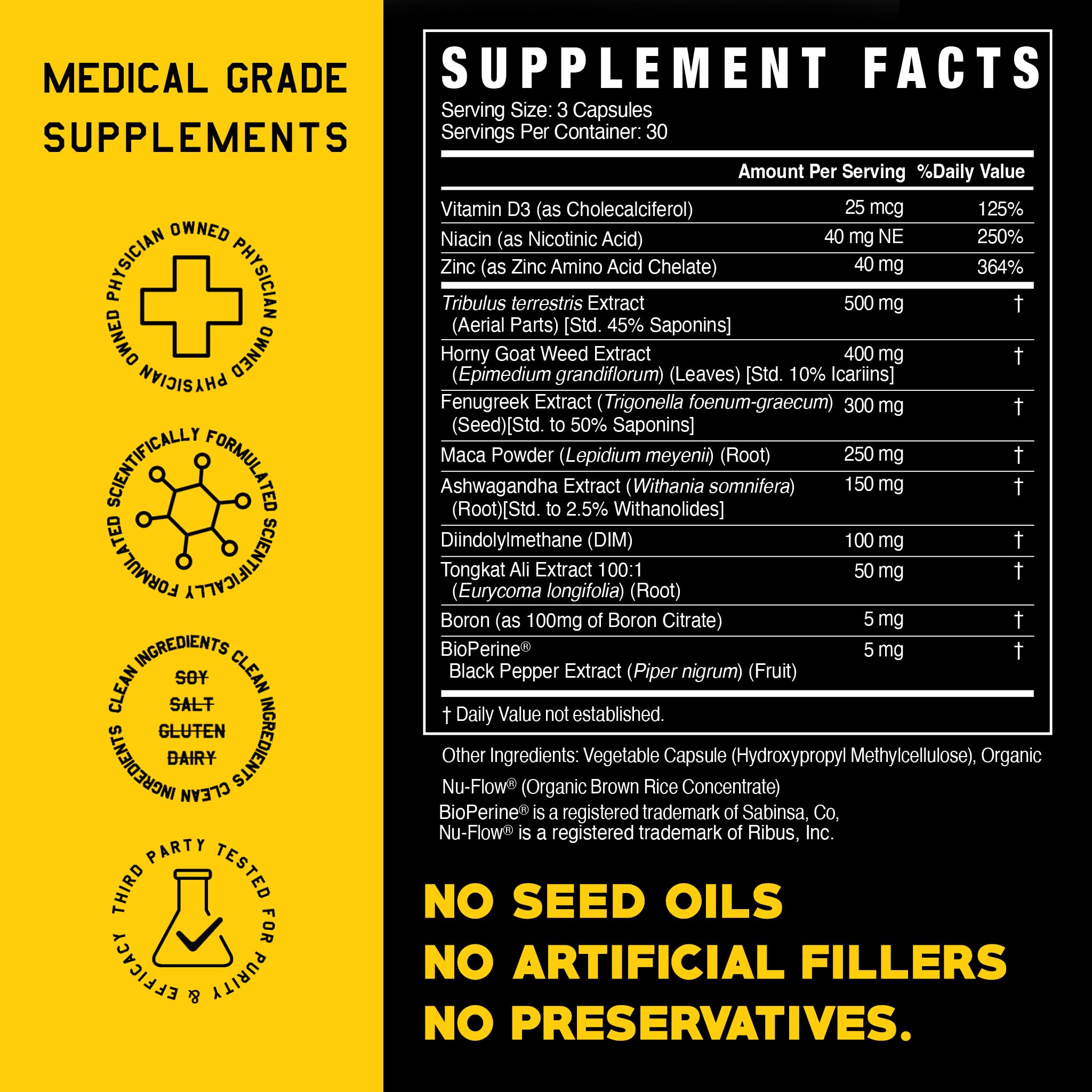 Close-up of supplement capsules