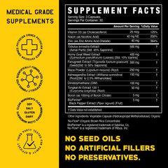 Close-up of supplement capsules
