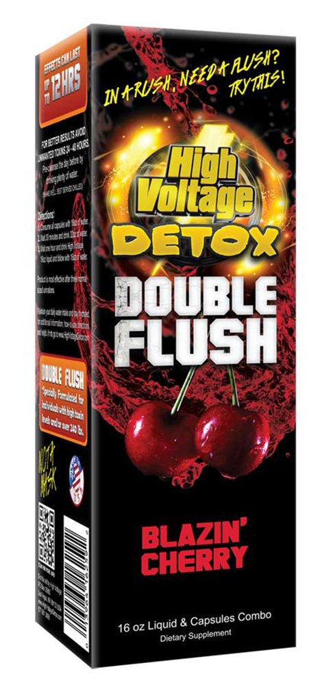 High Voltage Double Flush Blazin' Cherry liquid bottle