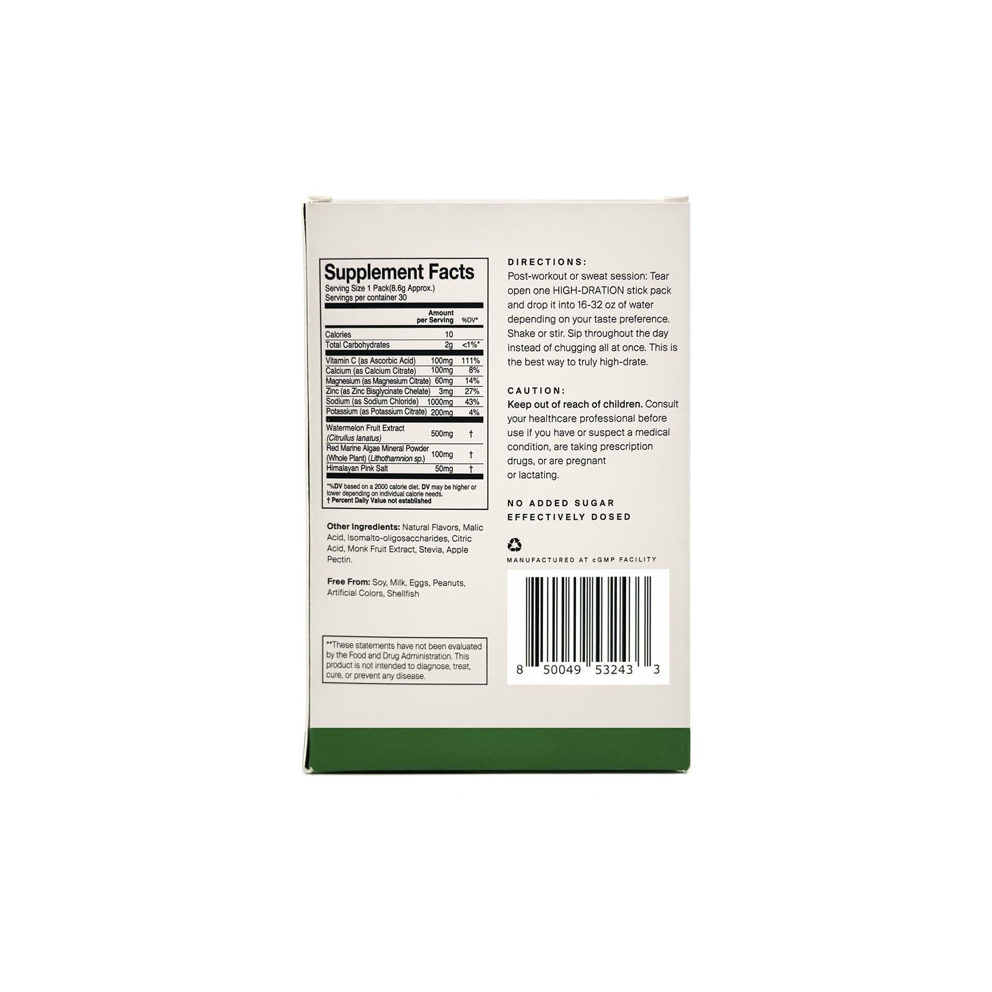 Hydration during sauna or gym sessions with electrolyte packets