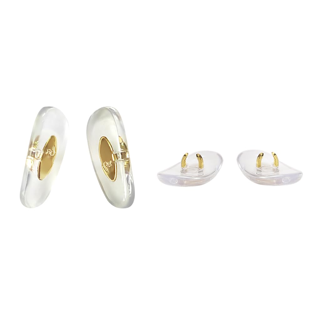 Close-up of silicone clip-on nose pads for Ray-Ban Aviator RB3025/RB3447