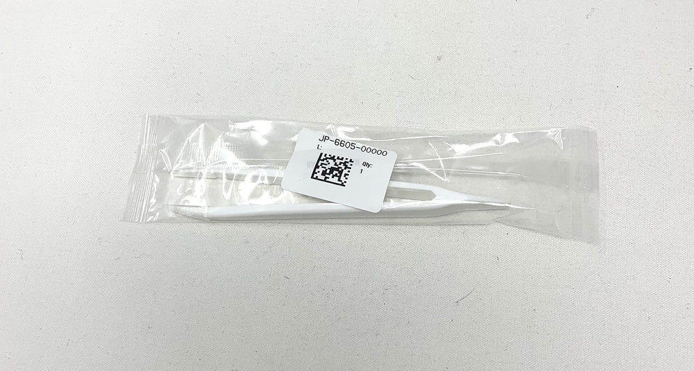 Close-up of Hilco 5 inch tweezers showing silicone tips for soft contact lenses