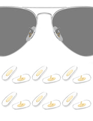 HILEEN 16x8mm silicone Ray-Ban Aviator nose pad close-up, gold color
