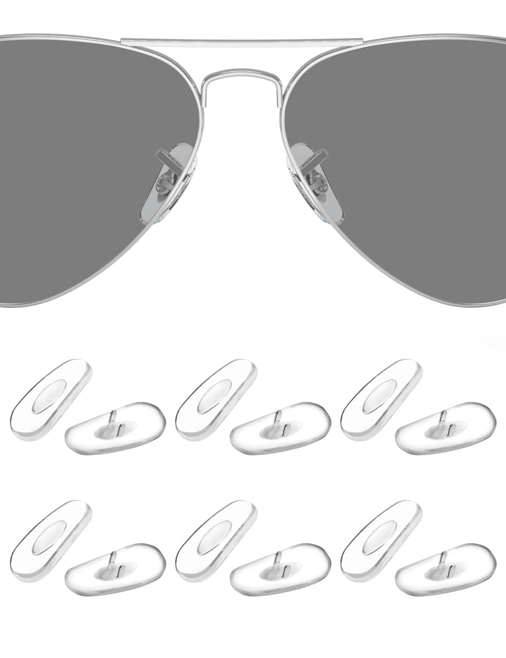 HILEEN 6 Pairs Nose Pads for Ray-Ban Aviator RB3025