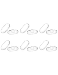 Six pairs of soft silicone push-in nose pads for eyeglasses