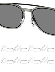 Eight pairs of soft silicone nose pads in white for Costa and Oakley sunglasses