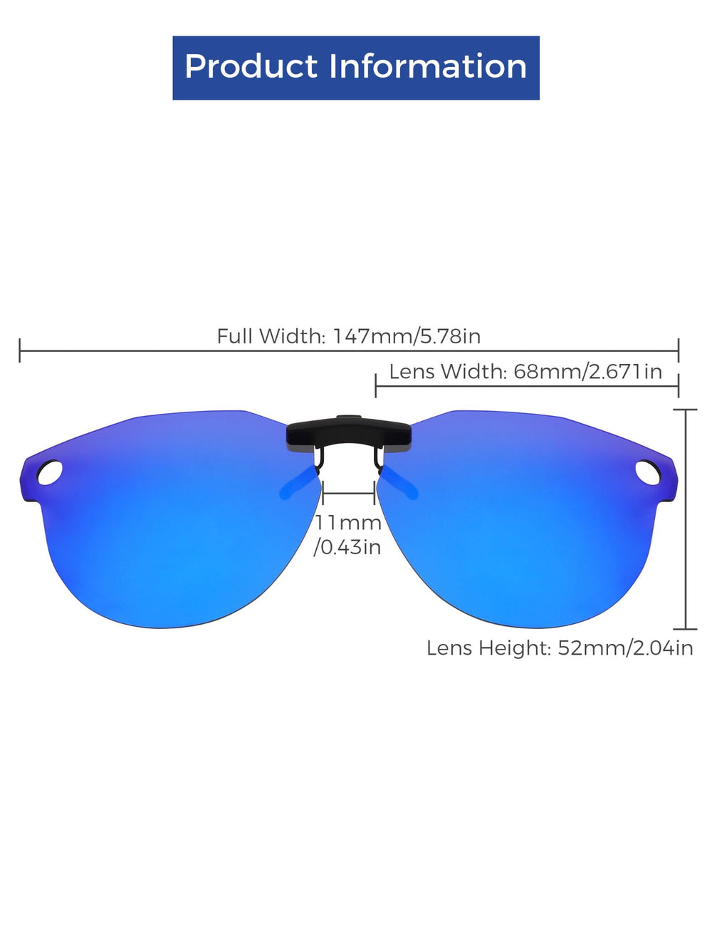 Clip-on installation illustration for Oakley Meta HSTN OW8002 51mm