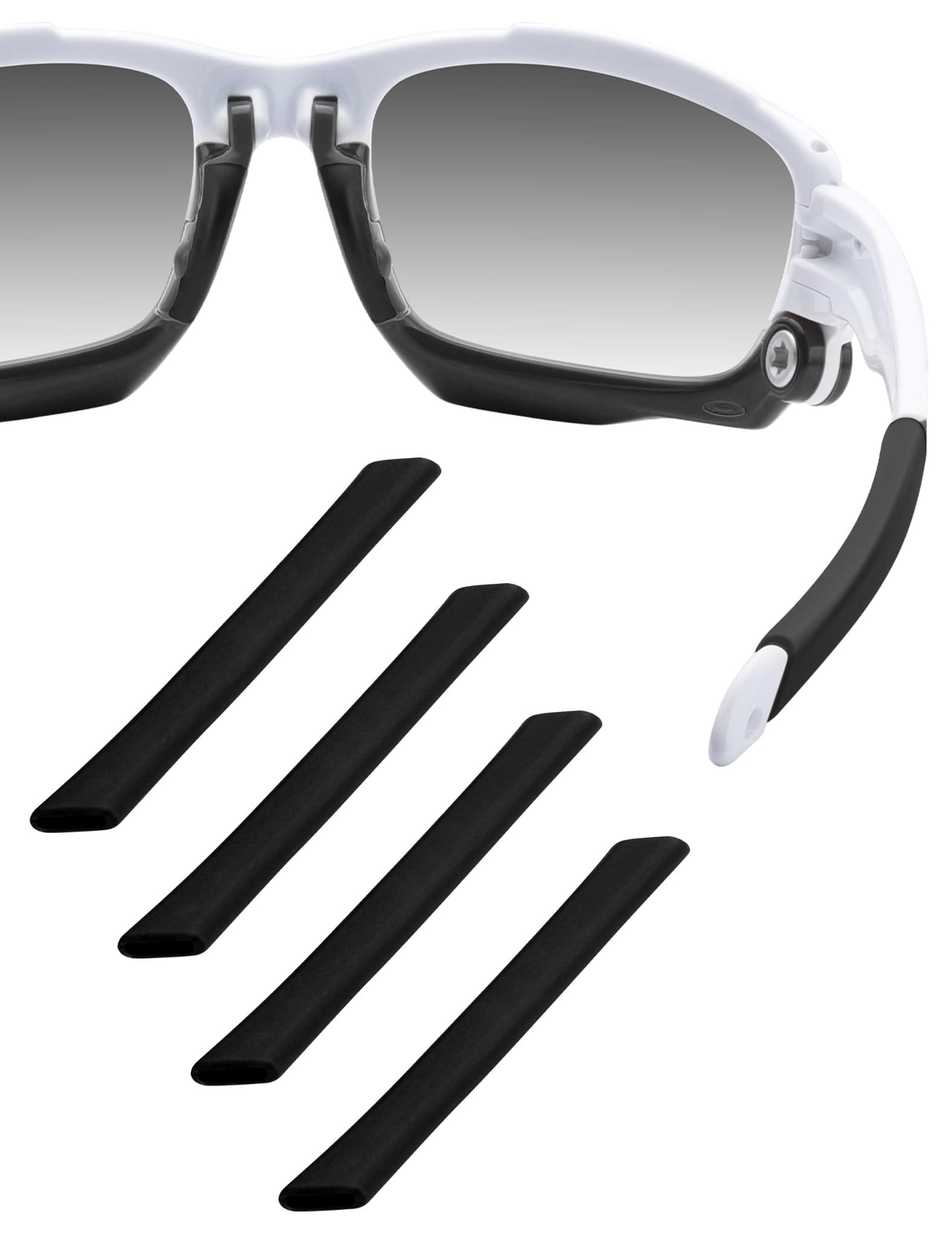 2 pairs of HILEEN silicone earsocks for Oakley Jawbone and Racing Jacket – black